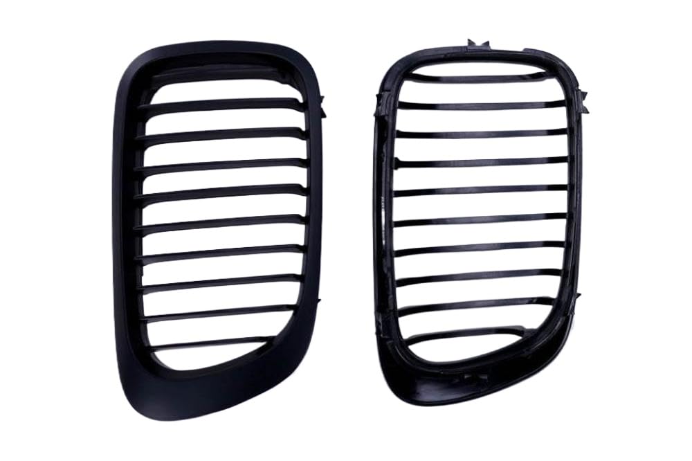 Mattes schwarzes Fronthuod Center-Kühlergrill kompatibel mit 3-Serie-E46-2-Türen-Modellen von 1998 bis 2002 Mattes schwarzes Fronthuod Center-Kühlergrill kompatibel mit 3-Serie-E46-2-Türen-Modellen von 1998 bis 2002 von PHOVYAFI