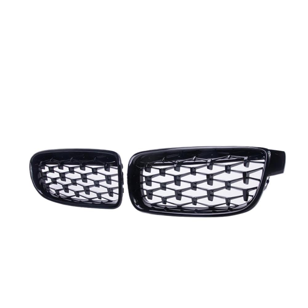 Meteorstil Diamond Design Chrom Grilles Kompatibel mit 3 Serien F30 F35 F31 2012-2018 kompatible Renngrills(Glossy Black) von PHOVYAFI