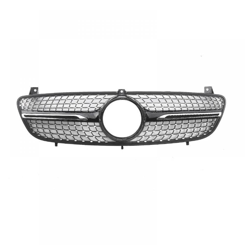 Racing Diamond Kühlergrill kompatibel mit W639 Viano Vito 2006 bis 2010 vordere Stoßfänger -Tuning -Accessoire(Black) von PHOVYAFI
