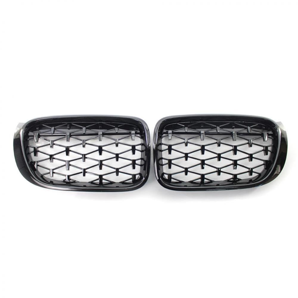 Renngrills im Diamantstil Kompatibel mit vordere Kühlergrill kompatibel mit F25 F26 X3 X4 -Modellen von 2014 bis 2018(Diamond Gloss Black) von PHOVYAFI