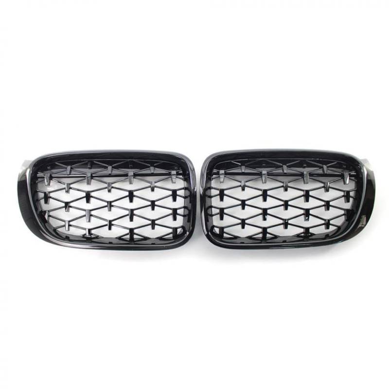 Renngrills im Diamantstil Kompatibel mit vordere Kühlergrill kompatibel mit F25 F26 X3 X4 -Modellen von 2014 bis 2018(Diamond Gloss Black) von PHOVYAFI