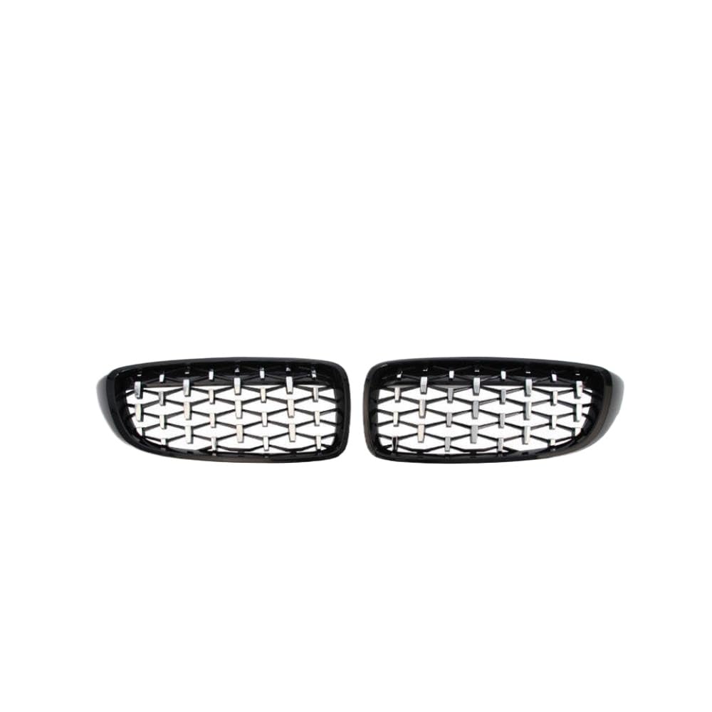 Vordere Stoßfänger Diamond Kühlergrill Kühlergrill kompatibel mit F32 F33 F36 F80 F82 Modelle 2013 bis 2018 Cabriolet Coupé 425i 430i 440i 435i(Black and Silver) von PHOVYAFI