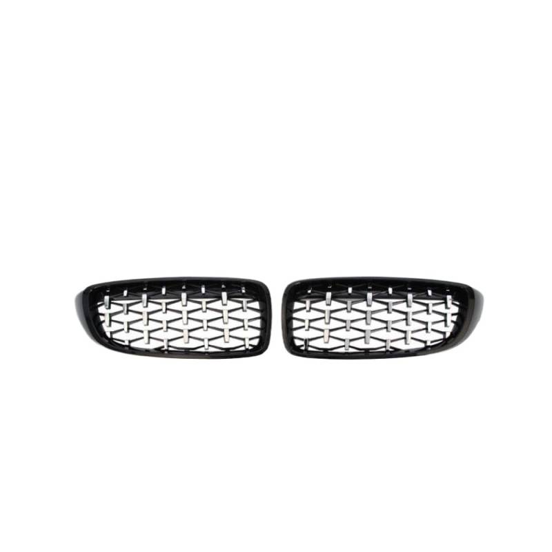 Vordere Stoßfänger Diamond Kühlergrill Kühlergrill kompatibel mit F32 F33 F36 F80 F82 Modelle 2013 bis 2018 Cabriolet Coupé 425i 430i 440i 435i(Black and Silver) von PHOVYAFI