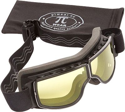 PI-Wear Nevada, Motorrad-Brille - Matt-Schwarz/Grau Gelb-Getönt PI-Wear Nevada, Motorrad-Brille - Matt-Schwarz/Grau Gelb-Getönt von PI-Wear
