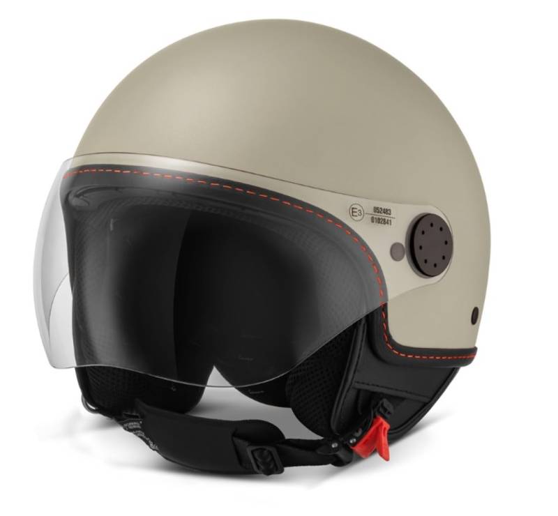Jethelm Piaggio original Visor 4.0 Demi Jet für Vespa Fahrer mit ECE 22.06 Zulassung (beige matt, S) von PIAGGIO