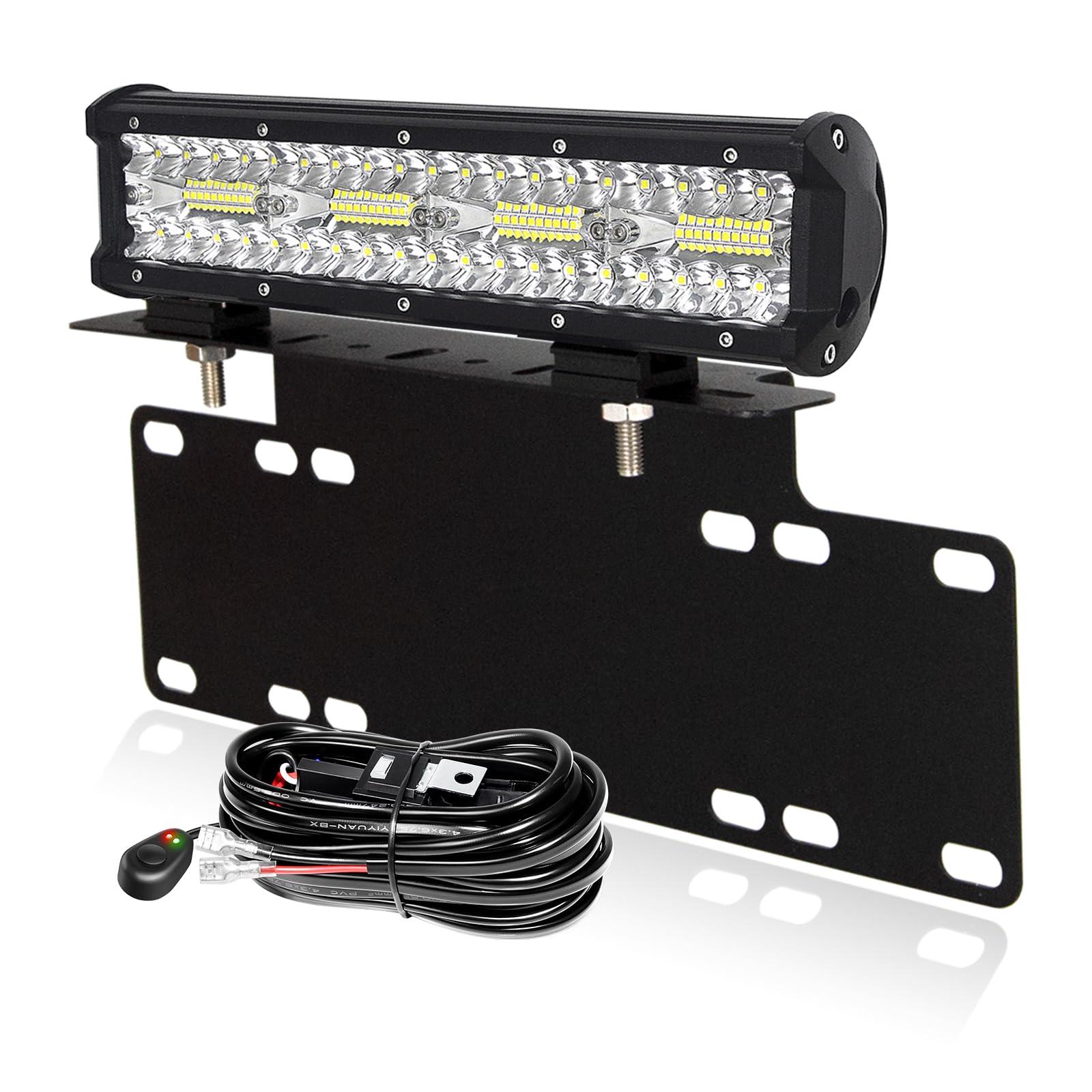 PICAA 12 Zoll 240W LED Lightbar mit Halterung 12V Kabelbaum, 3 Rows LED-Lichtleiste Lichtbalken Arbeitsscheinwerfer 6000K Weiß Wasserdicht für Auto Offroad 4x4 LKW Traktor PICAA 12 Zoll 240W LED Lightbar mit Halterung 12V Kabelbaum, 3 Rows LED-Lichtleiste Lichtbalken Arbeitsscheinwerfer 6000K Weiß Wasserdicht für Auto Offroad 4x4 LKW Traktor von PICAA