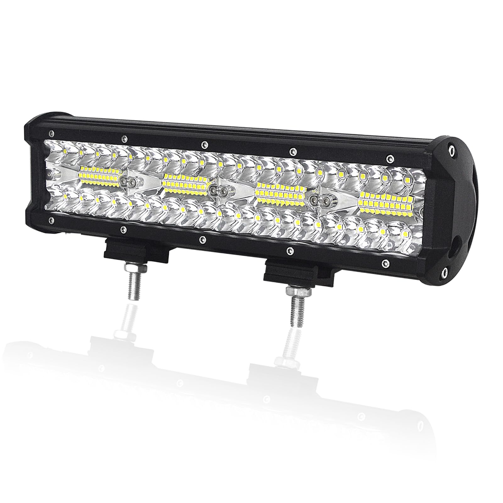 PICAA 12 Zoll 240W LED Lightbar Tri-Reihe LED Lichtbalken Arbeitsscheinwerfer 12V 24V 6000K Weiß Wasserdicht für Auto Offroad 4x4 LKW ATV SUV PICAA 12 Zoll 240W LED Lightbar Tri-Reihe LED Lichtbalken Arbeitsscheinwerfer 12V 24V 6000K Weiß Wasserdicht für Auto Offroad 4x4 LKW ATV SUV von PICAA