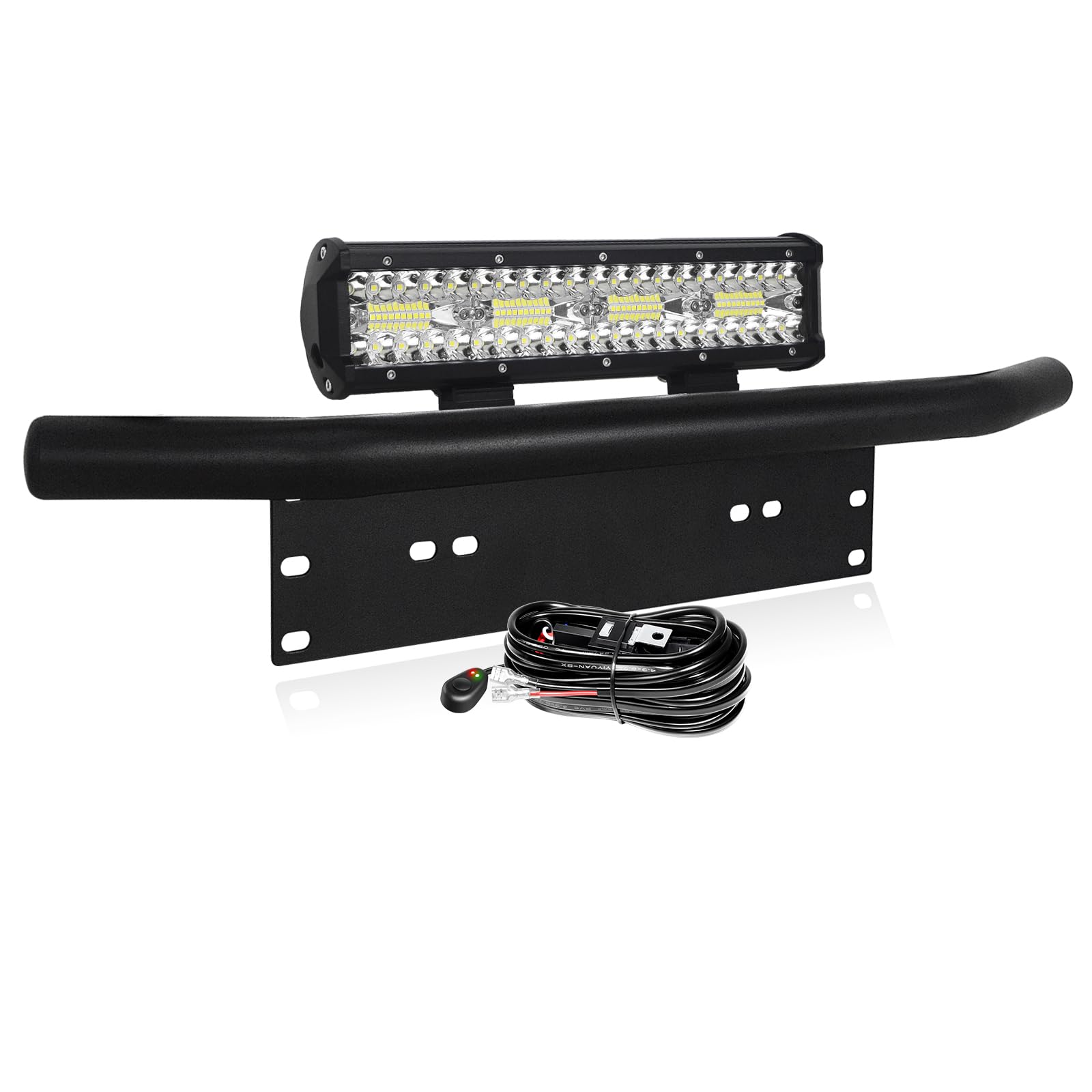 PICAA 12 Zoll 240W LED Lightbar mit Halterung 12V Kabelbaum, Spot Flood Combo LED-Lichtleiste Lichtbalken Arbeitsscheinwerfer 6000K Weiß Wasserdicht für Auto Offroad 4x4 LKW SUV Traktor PICAA 12 Zoll 240W LED Lightbar mit Halterung 12V Kabelbaum, Spot Flood Combo LED-Lichtleiste Lichtbalken Arbeitsscheinwerfer 6000K Weiß Wasserdicht für Auto Offroad 4x4 LKW SUV Traktor von PICAA
