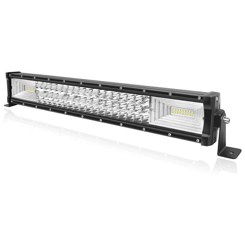 PICAA 22 Zoll 270W 3 Rows LED Lightbar Auto 12V 24V Led Lichtbalken Arbeitsscheinwerfer Bar 6000K Weiß Wasserdicht für Offroad LKW 4WD 4x4 SUV KFZ UTE ATV von PICAA