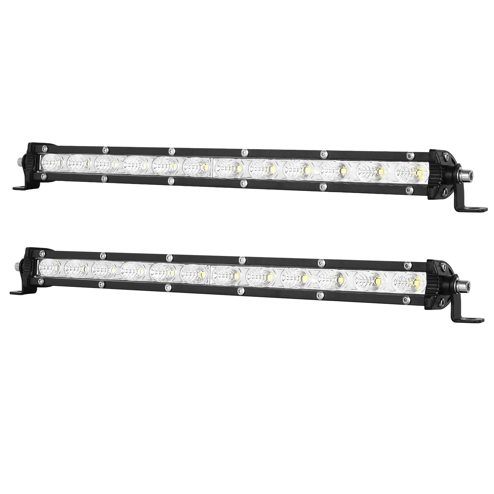 PICAA 2tlg 13 Zoll 60W LED Arbeitsscheinwerfer Flutlicht 12V 24V LED Lightbar Lichtbalken für Auto Offroad 4x4 LKW Traktor ATV SUV, 6000K Weiß Zusatzscheinwerfer von PICAA