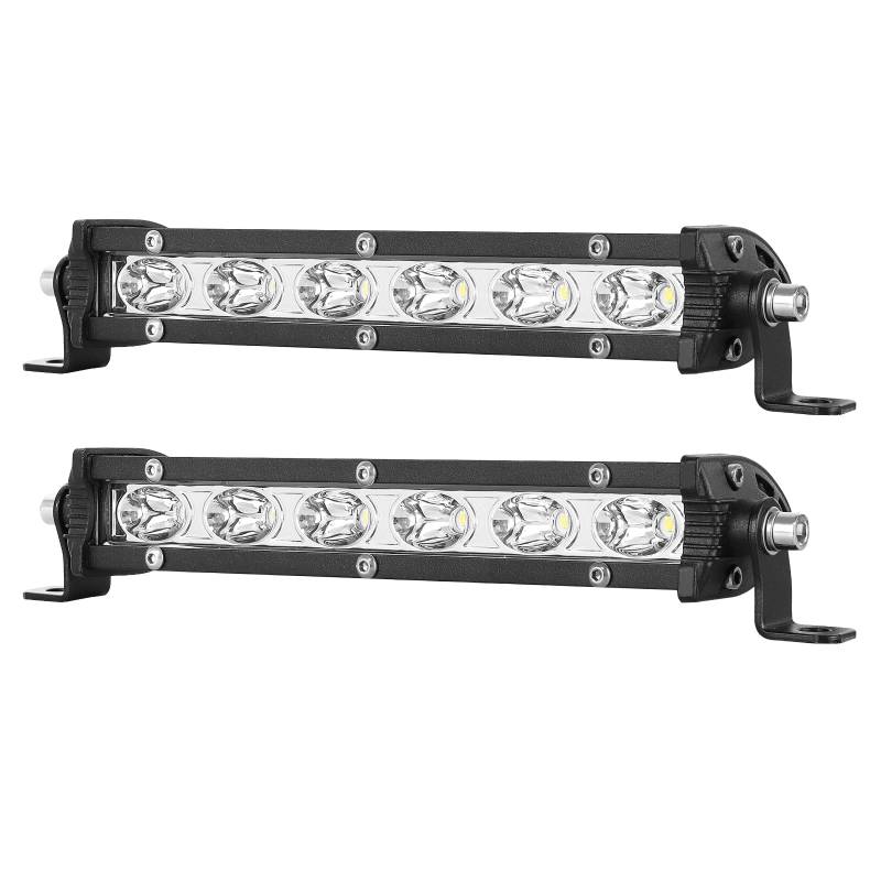 PICAA 2tlg 7 Zoll 30W LED Arbeitsscheinwerfer Spotlicht 12V 24V LED Lightbar Lichtbalken für Auto Offroad 4x4 LKW Traktor ATV SUV, 6000K Weiß Zusatzscheinwerfer von PICAA