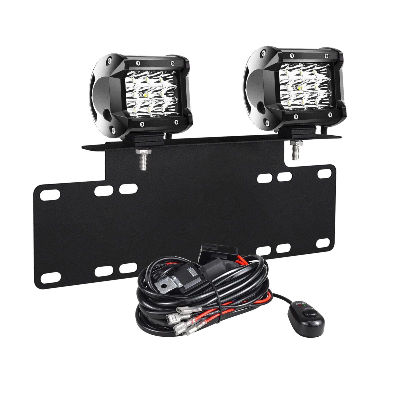 PICAA 2x 4 Zoll 36W LED Arbeitsscheinwerfer mit Halterung 12V Kabelbaum, 3 Rows LED-Lichtleiste Lichtbalken Spotlight Lightbar für Auto Offroad 4x4 LKW Traktor, 6000K Weiß Led Nebelscheinwerfer PICAA 2x 4 Zoll 36W LED Arbeitsscheinwerfer mit Halterung 12V Kabelbaum, 3 Rows LED-Lichtleiste Lichtbalken Spotlight Lightbar für Auto Offroad 4x4 LKW Traktor, 6000K Weiß Led Nebelscheinwerfer von PICAA