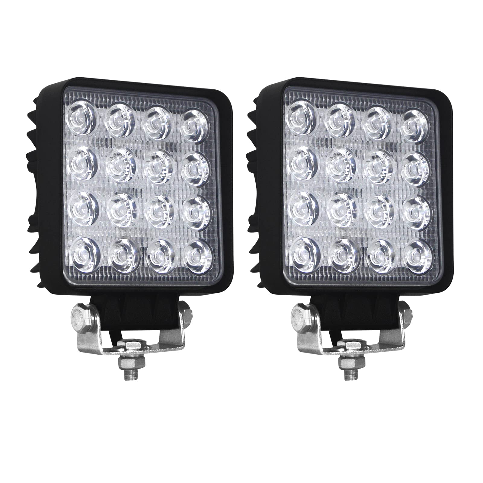 PICAA 2x 4 Zoll 48W LED Arbeitsscheinwerfer, 6000K Weiß Spotlicht Led Lightbar 12V 24V Auto Offroad 4x4 LKW Traktor Zusatzscheinwerfer PICAA 2x 4 Zoll 48W LED Arbeitsscheinwerfer, 6000K Weiß Spotlicht Led Lightbar 12V 24V Auto Offroad 4x4 LKW Traktor Zusatzscheinwerfer von PICAA