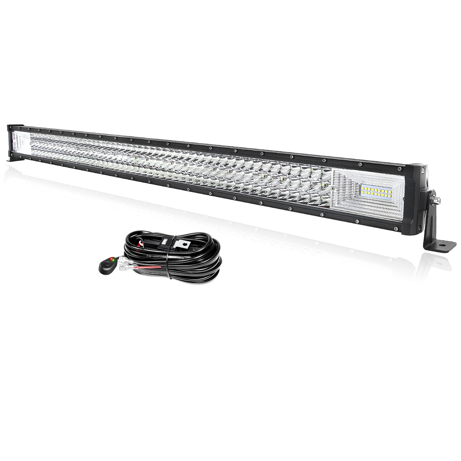PICAA 42 Zoll 540W 3 Rows LED Lightbar Auto 12V Mit Kabelbaum Kit Led Lichtbalken Arbeitsscheinwerfer Bar 6000K Weiß Wasserdicht für Offroad LKW 4WD 4x4 SUV KFZ UTE ATV PICAA 42 Zoll 540W 3 Rows LED Lightbar Auto 12V Mit Kabelbaum Kit Led Lichtbalken Arbeitsscheinwerfer Bar 6000K Weiß Wasserdicht für Offroad LKW 4WD 4x4 SUV KFZ UTE ATV von PICAA