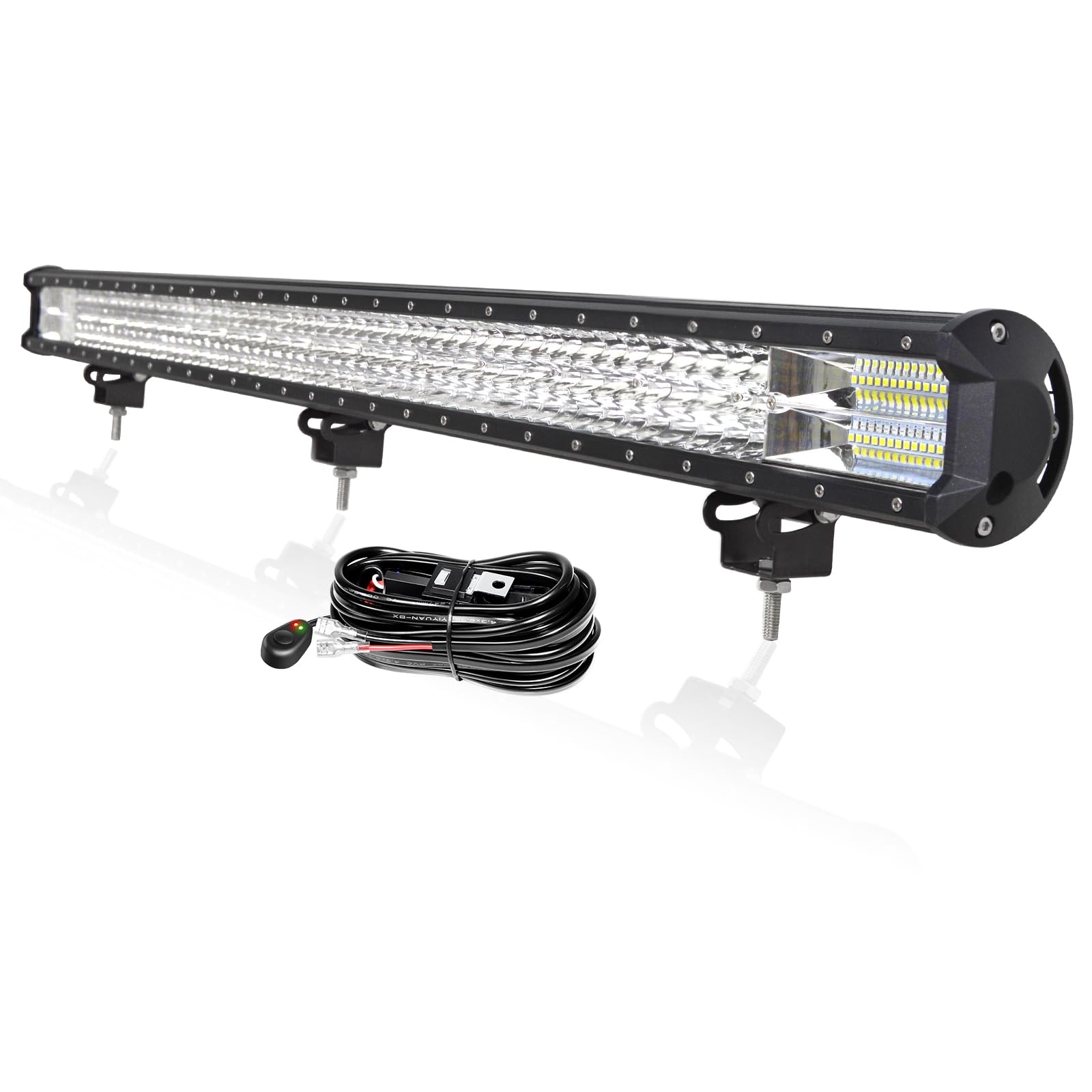 PICAA 45 Zoll 612W 3 Rows LED Lightbar Auto 12V Mit Kabelbaum Kit Led Lichtbalken Arbeitsscheinwerfer Bar 6000K Weiß Wasserdicht für Offroad LKW 4x4 SUV KFZ ATV PICAA 45 Zoll 612W 3 Rows LED Lightbar Auto 12V Mit Kabelbaum Kit Led Lichtbalken Arbeitsscheinwerfer Bar 6000K Weiß Wasserdicht für Offroad LKW 4x4 SUV KFZ ATV von PICAA