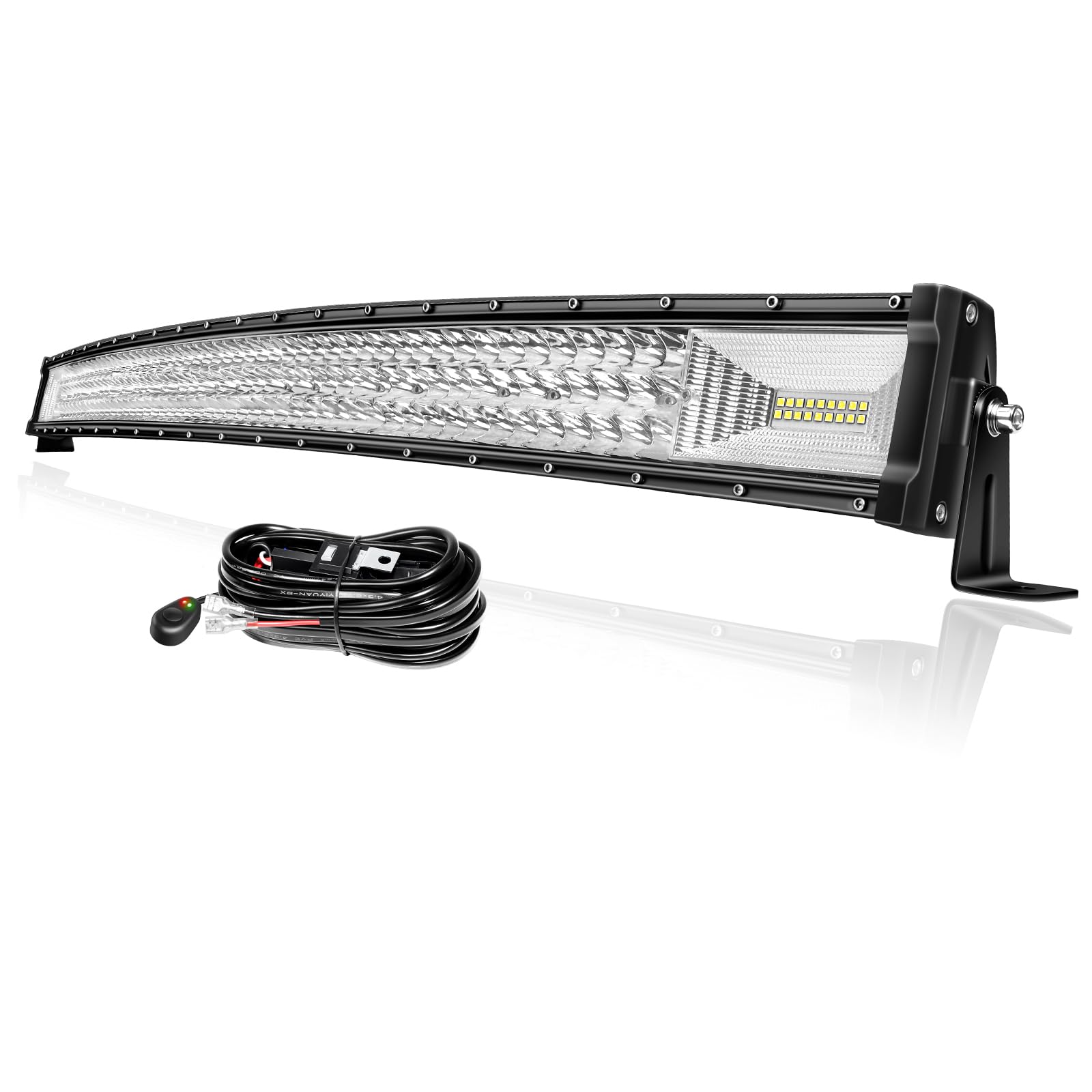 PICAA Led Arbeitsscheinwerfer 42 Zoll 540W Gebogen Led Lightbar Lichtbalken 12V Mit Kabelbaum, Led Zusatzscheinwerfer Bar für SUV Offroad 4x4 Auto ATV Traktor PICAA Led Arbeitsscheinwerfer 42 Zoll 540W Gebogen Led Lightbar Lichtbalken 12V Mit Kabelbaum, Led Zusatzscheinwerfer Bar für SUV Offroad 4x4 Auto ATV Traktor von PICAA