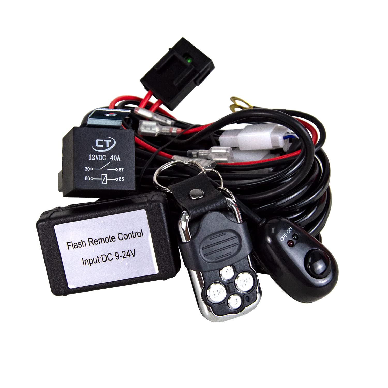 PICAA Kabelbaum LED Lightbar Kabelsatz Relais Adapter On-Off-Strobe-Fernbedienungsschalter DC 12V/40A für KFZ Arbeitsscheinwerfer Tagfahrleuchten Lichtleisten PICAA Kabelbaum LED Lightbar Kabelsatz Relais Adapter On-Off-Strobe-Fernbedienungsschalter DC 12V/40A für KFZ Arbeitsscheinwerfer Tagfahrleuchten Lichtleisten von PICAA