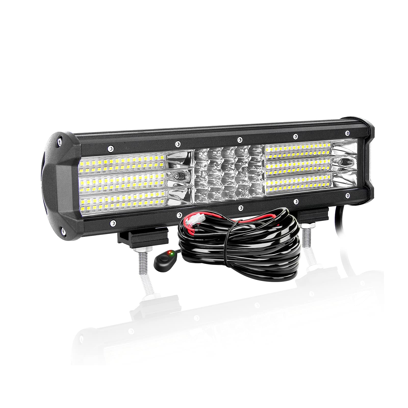 PICAA LED Lichtleiste 9D Vier Reihen Led Arbeitsscheinwerfer Bar 12 Zoll 31CM 330W Led Lichtbalken 12V Spot Flutlicht Kombination LED Arbeit Licht Bar Mit Kabelbaum für SUV Offroad ATV UTV 4x4 Auto PICAA LED Lichtleiste 9D Vier Reihen Led Arbeitsscheinwerfer Bar 12 Zoll 31CM 330W Led Lichtbalken 12V Spot Flutlicht Kombination LED Arbeit Licht Bar Mit Kabelbaum für SUV Offroad ATV UTV 4x4 Auto von PICAA