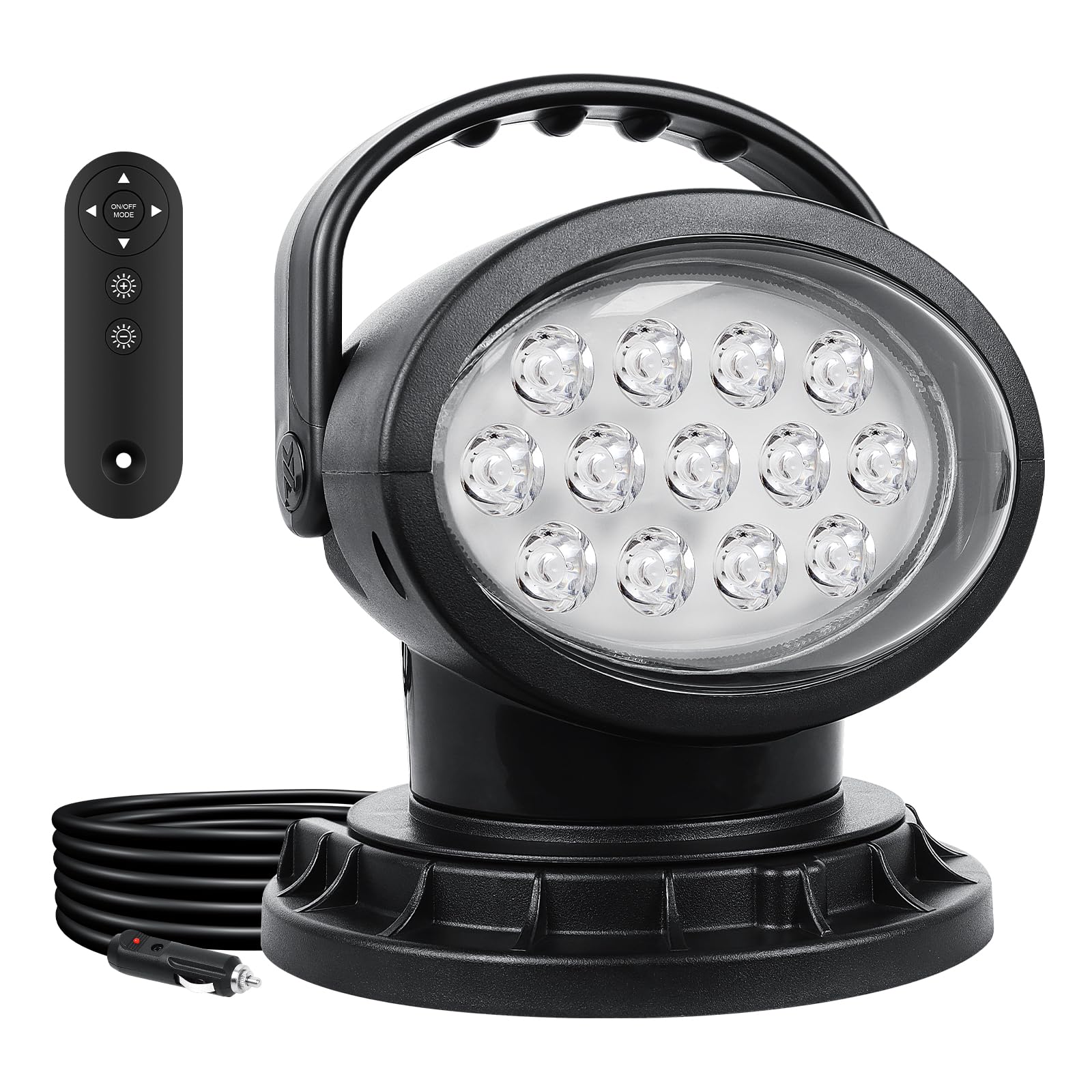 PICAA LED Suchscheinwerfer mit Starke Magnetische, Led Arbeitsscheinwerfer mit Fernbedienung, 360 Grad Drehbar Scheinwerfer für Auto Offroad Jagd Boot Camping PICAA LED Suchscheinwerfer mit Starke Magnetische, Led Arbeitsscheinwerfer mit Fernbedienung, 360 Grad Drehbar Scheinwerfer für Auto Offroad Jagd Boot Camping von PICAA