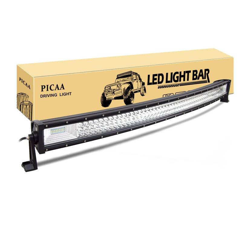 PICAA Led Arbeitsscheinwerfer 42 Zoll 106CM 540W Led Lichtbalken 12V 24V Gewolbt Led Zusatzscheinwerfer Bar Spot Flutlicht LED Arbeit Licht Bar für SUV Offroad ATV UTV Traktor 4x4 Auto von PICAA