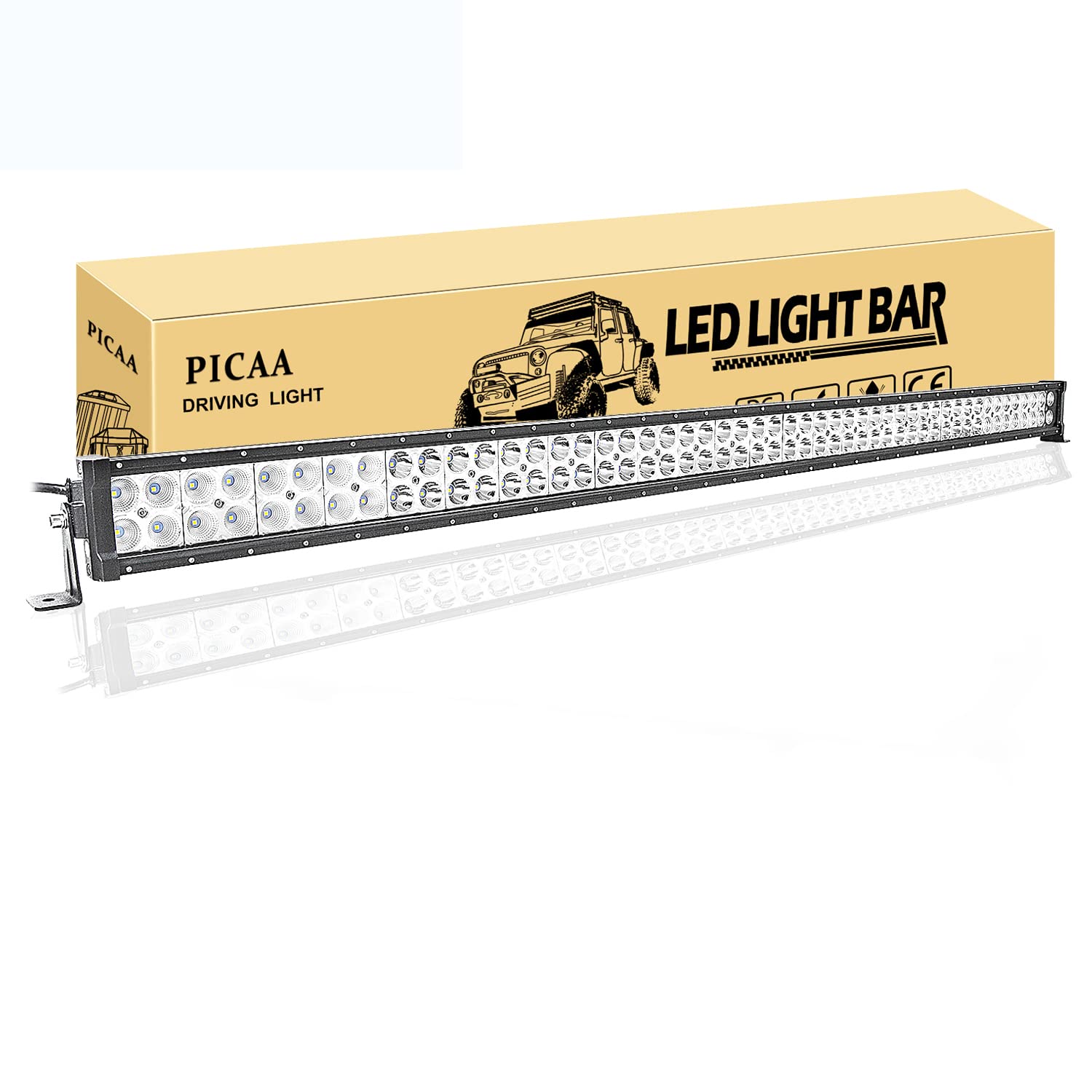 PICAA Led Lichtleiste Led Arbeitsscheinwerfer 52 Zoll 130CM 300W Led Lichtbalken 12V Led Zusatzscheinwerfer Bar LED Arbeit Licht Bar für SUV Offroad ATV UTV Traktor 4x4 Auto PICAA Led Lichtleiste Led Arbeitsscheinwerfer 52 Zoll 130CM 300W Led Lichtbalken 12V Led Zusatzscheinwerfer Bar LED Arbeit Licht Bar für SUV Offroad ATV UTV Traktor 4x4 Auto von PICAA
