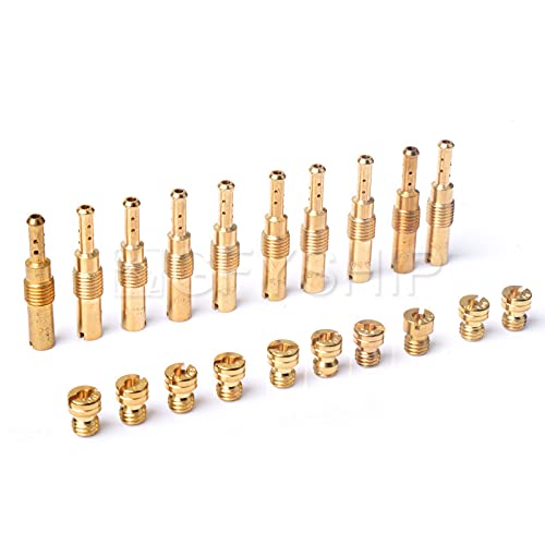20 Stück Vergaser Hauptdüsen Set, Hauptdüse und Langsame Pilotdüsen für PWK CVK 150ccm 125ccm GY6 Vergaser 20 Stück Vergaser Hauptdüsen Set, Hauptdüse und Langsame Pilotdüsen für PWK CVK 150ccm 125ccm GY6 Vergaser von PIQIUQIU