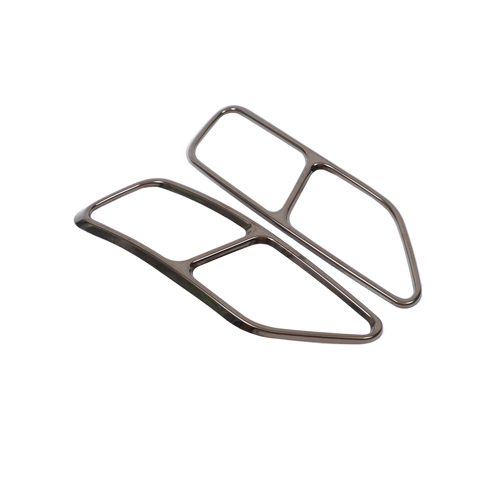 Auspuffblende Endrohrabdeckung Geeignet für Audi A5/A4/A4L 2021 2022 2023 2024,Quad Endrohr Rahmen,Auspuffrohrabdeckung Trim Car Styling Externes ZubehöR (Helles Schwarz) von PIUGILH