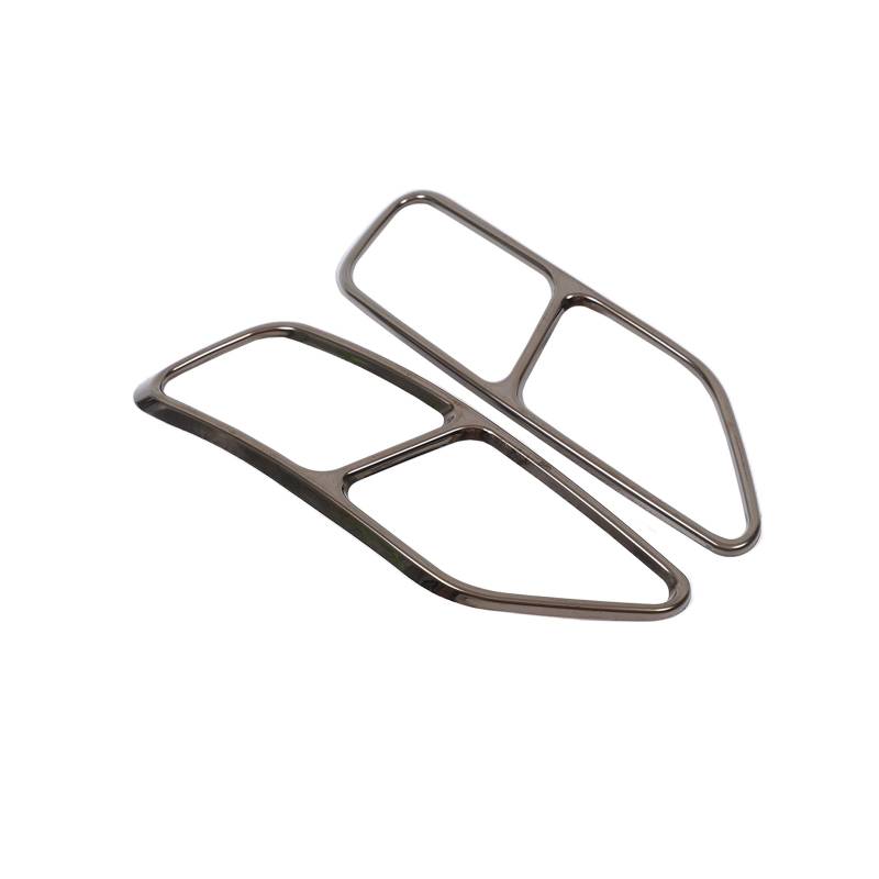 Auspuffblende Endrohrabdeckung Geeignet für Audi A5/A4/A4L 2021 2022 2023 2024,Quad Endrohr Rahmen,Auspuffrohrabdeckung Trim Car Styling Externes ZubehöR (Helles Schwarz) von PIUGILH