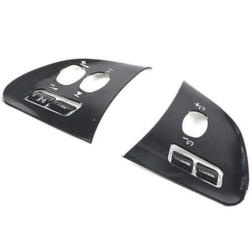 PIUGILH Lenkradabdeckung Rahmen Abdeckungen Trim Aufkleber, Geeignet für Jaguar XF 2012-2015, Auto Innendekoration (schwarz, Kunstleder, 38 cm) von PIUGILH