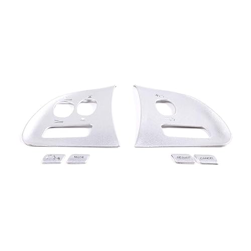 Auto Lenkrad Knopf Rahmen Abdeckungen Trim Aufkleber Geeignet für Jaguar XF 2012-2015,Auto Lenkrad Button Abdeckung,Auto Innendekoration (silbrig) von PIUGILH