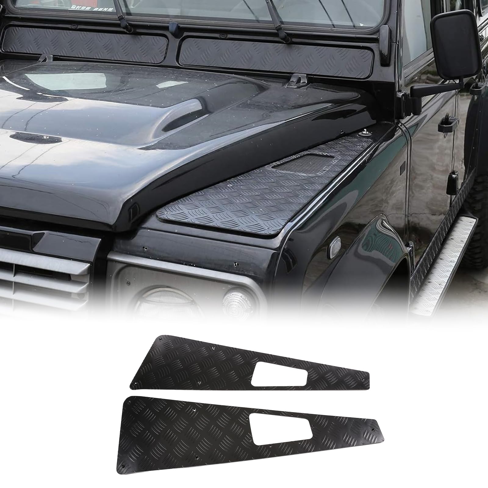 Auto Motorhaubenschutzplatte Geeignet für Land Rover Defender 2004-2018,Haubenschutzplatte für Land Rover Defender Zubehör,Auto Außen Trim Zubehör Auto Motorhaubenschutzplatte Geeignet für Land Rover Defender 2004-2018,Haubenschutzplatte für Land Rover Defender Zubehör,Auto Außen Trim Zubehör von PIUGILH