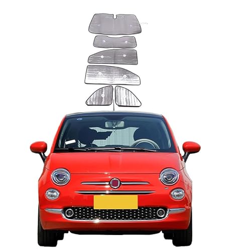 Auto-Sonnenblende Vollfenster Glas Sonnenschutz Geeignet für FIAT 500 2010-2022,6-teiliges Set Auto Windschutzscheibe Sonnenblende für FIAT Zubehör,um das Auto kühl zu Halten Auto-Sonnenblende Vollfenster Glas Sonnenschutz Geeignet für FIAT 500 2010-2022,6-teiliges Set Auto Windschutzscheibe Sonnenblende für FIAT Zubehör,um das Auto kühl zu Halten von PIUGILH