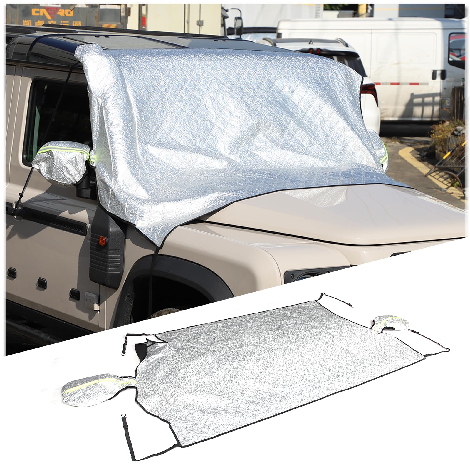 PIUGILH Frostschutz Auto Frontscheibe für INEOS Grenadier 2020-2024, Autoscheiben Frontscheibenabdeckung, Winter Sonnenschutz-219cmx135cm PIUGILH Frostschutz Auto Frontscheibe für INEOS Grenadier 2020-2024, Autoscheiben Frontscheibenabdeckung, Winter Sonnenschutz-219cmx135cm von PIUGILH