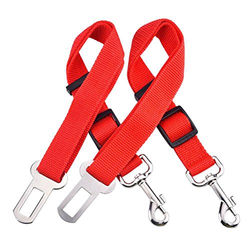 PIXNOR 2stk Hund Sicherheitsgurt für Car(Red) führen von PIXNOR