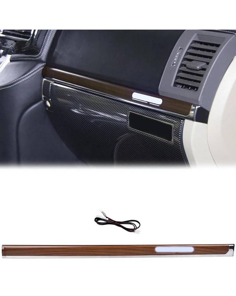 Navigation Panel Frame 2008-2021 für Toyota Für Land Cruiser200 Zentrale Steuerung Trim Modifizierte LC200 Ambiente Licht 70 Th Anniversary Dekoration Zubehör Decoration Panel Trim Accessories(Peach W von PJJUHS
