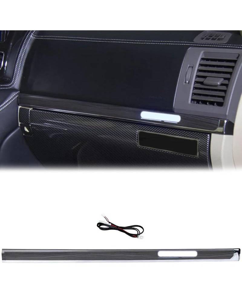 Navigation Panel Frame 2008-2021 für Toyota Für Land Cruiser200 Zentrale Steuerung Trim Modifizierte LC200 Ambiente Licht 70 Th Anniversary Dekoration Zubehör Decoration Panel Trim Accessories(Peach W von PJJUHS