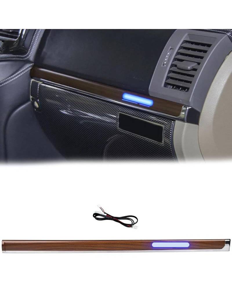 Navigation Panel Frame 2008-2021 für Toyota Für Land Cruiser200 Zentrale Steuerung Trim Modifizierte LC200 Ambiente Licht 70 Th Anniversary Dekoration Zubehör Decoration Panel Trim Accessories(Peach B von PJJUHS