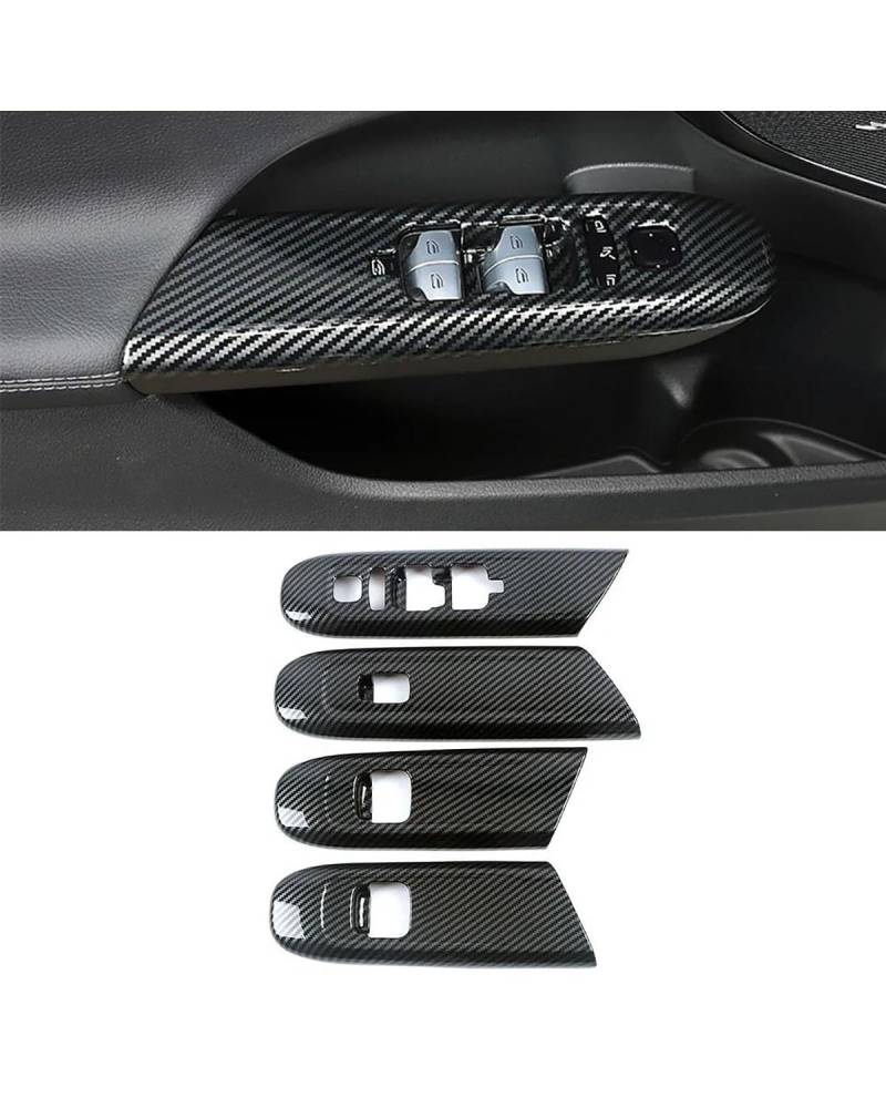 Navigation Panel Frame Für Benz Für C-Klasse LHD W206 S206 C43 AMG 2022 2023 Auto Auto Fensterheber Schalter Knopffeld Rahmenabdeckung Verkleidung Anti-Kratzer Decoration Panel Trim Accessories(Silver von PJJUHS