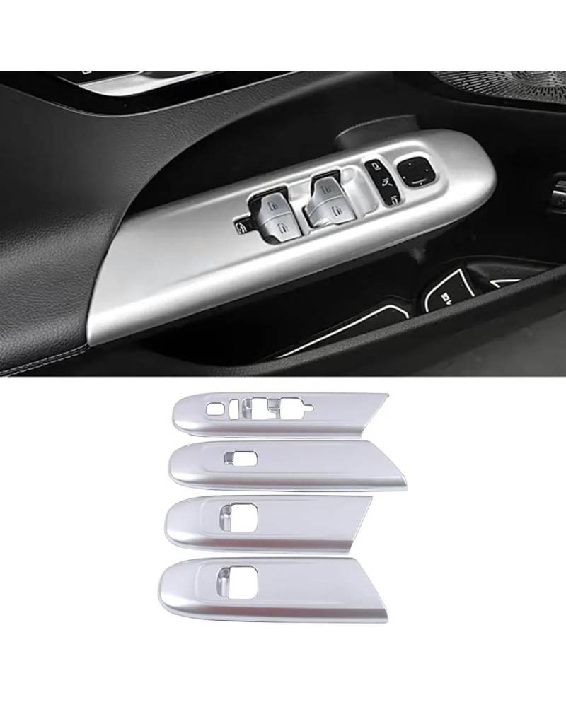 Navigation Panel Frame Für Benz Für C-Klasse LHD W206 S206 C43 AMG 2022 2023 Auto Auto Fensterheber Schalter Knopffeld Rahmenabdeckung Verkleidung Anti-Kratzer Decoration Panel Trim Accessories(Carbon von PJJUHS