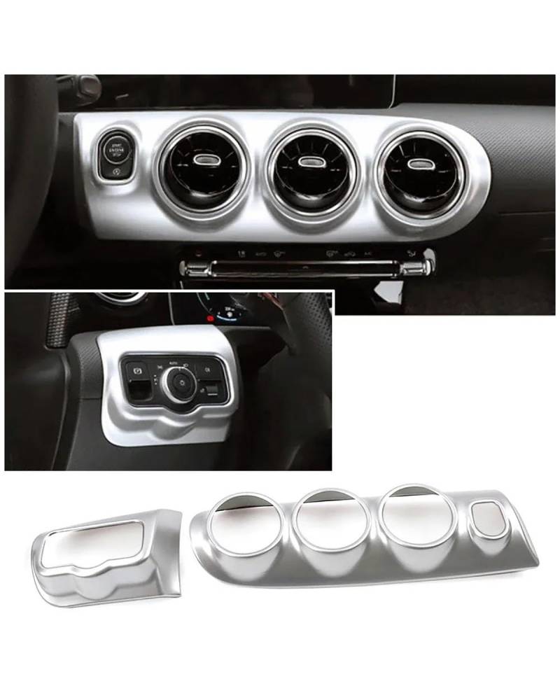 Navigation Panel Frame Für Benz für eine Klasse 2019 UP W177 V177 A180 A200 A250 Auto Center Console Switch AC Air Outlet Vent Rahmenabdeckung Re TrimModel Decoration Panel Trim Accessories(Style E LH von PJJUHS