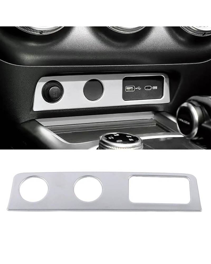 Navigation Panel Frame Für GWM Tank 300 2022 2023 Innenausstattung Silber Edelstahl Aufkleber Mittelkonsole Armaturenbrett Gangschaltung Dekorverkleidung Decoration Panel Trim Accessories(Style E) von PJJUHS