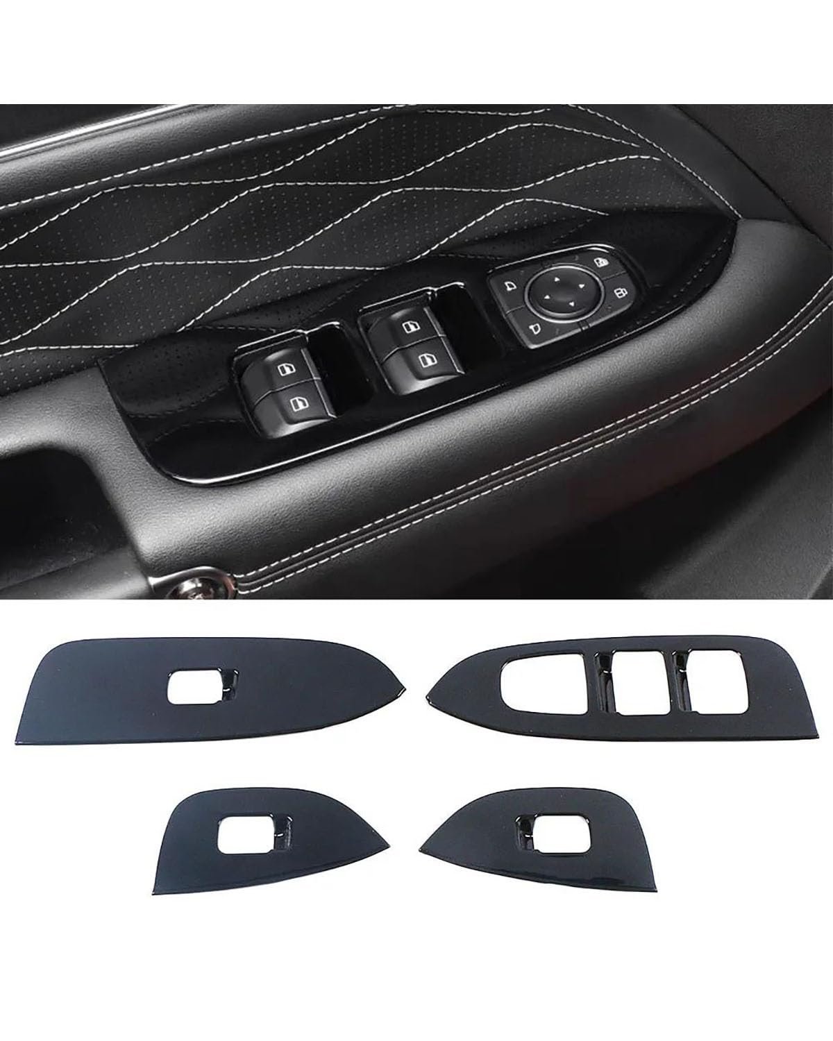 Navigation Panel Frame Für GWM Tank 300 2022 2023 LHD Innenzubehör Mittelkonsole Armaturenbrett Rahmenabdeckung Verkleidung Schwarz Dekor Auto Styling Re Decoration Panel Trim Accessories(Style B) von PJJUHS
