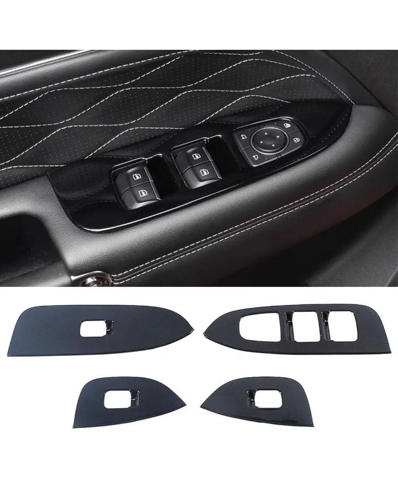 Navigation Panel Frame Für GWM Tank 300 2022 2023 LHD Innenzubehör Mittelkonsole Armaturenbrett Rahmenabdeckung Verkleidung Schwarz Dekor Auto Styling Re Decoration Panel Trim Accessories(Style B) von PJJUHS