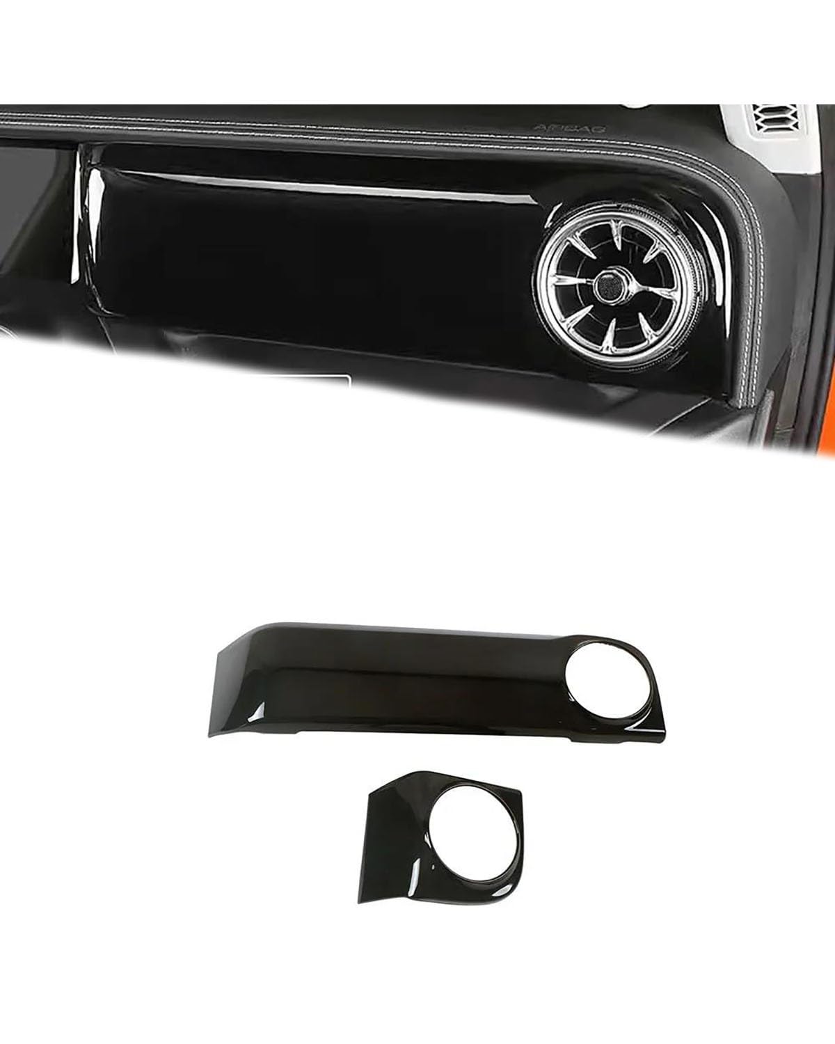 Navigation Panel Frame Für GWM Tank 300 2022 2023 LHD Innenzubehör Mittelkonsole Armaturenbrett Rahmenabdeckung Verkleidung Schwarz Dekor Auto Styling Re Decoration Panel Trim Accessories(Style D) von PJJUHS