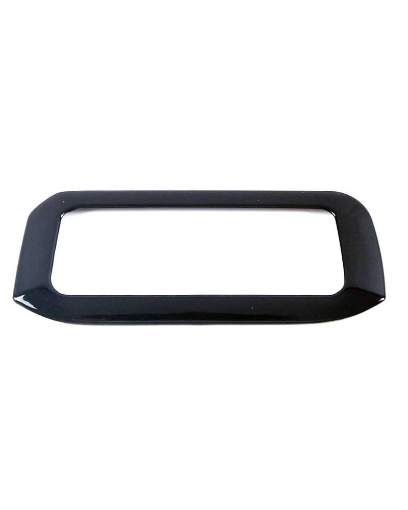 Navigation Panel Frame Für GWM Tank 300 2022 2023 RHD LHD Schwarz Zubehör Kopf Licht Schalter Rahmen Trim Carbon Innen Dekor Scheinwerfer Taste Aufkleber Decoration Panel Trim Accessories(Glossy Black von PJJUHS