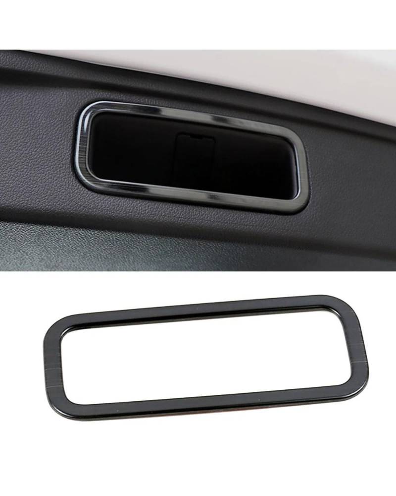 Navigation Panel Frame Für Haval F7 F7X 2018-2021 Auto Heckklappe Kofferraum Türgriff Schüssel Rahmenverkleidung Edelstahl Heckteil Haube Dekorativer Aufkleber Decoration Panel Trim Accessories(Black) von PJJUHS