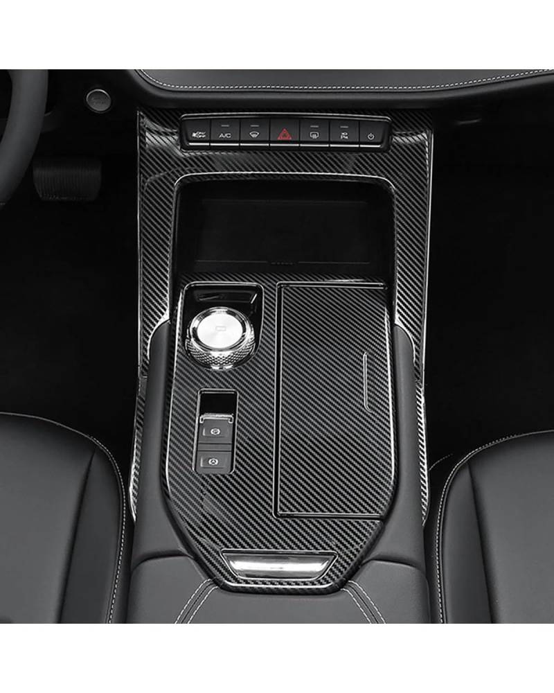 Navigation Panel Frame Für Haval H6 3. Generation 2021 2022 Mittelkonsole Schalthebel Getriebe Panel Rahmenverkleidung Edelstahl Aufkleber Farbwechsel Abdeckung Decoration Panel Trim Accessories(Carbo von PJJUHS