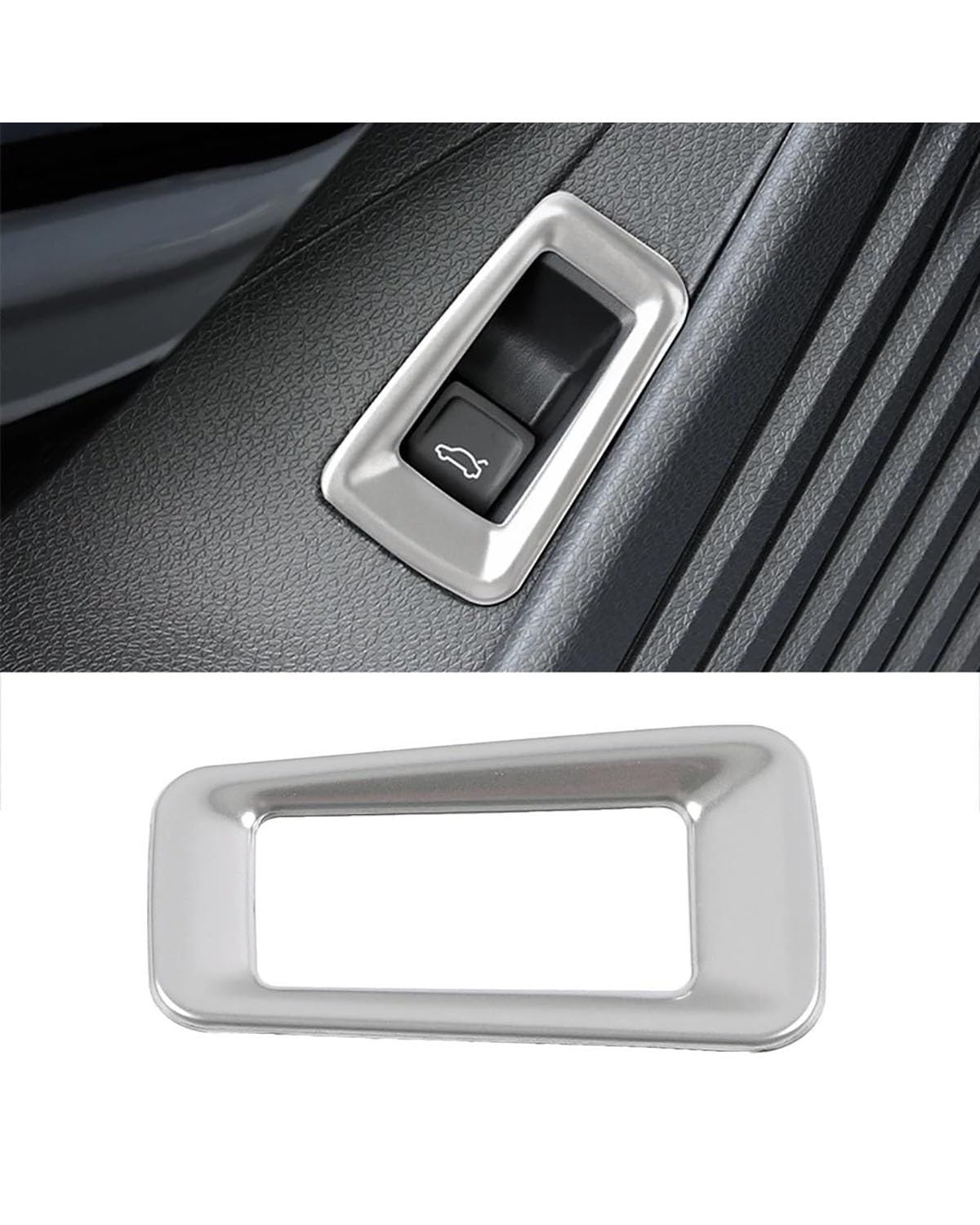 Navigation Panel Frame Für ID.4 ID4 2021 2022 2023 Auto Heckklappe Kofferraum Tür öffnen Schalter Knopf Rahmenabdeckung Verkleidung Pailletten Styling Aufkleber Decoration Panel Trim Accessories(Matte von PJJUHS