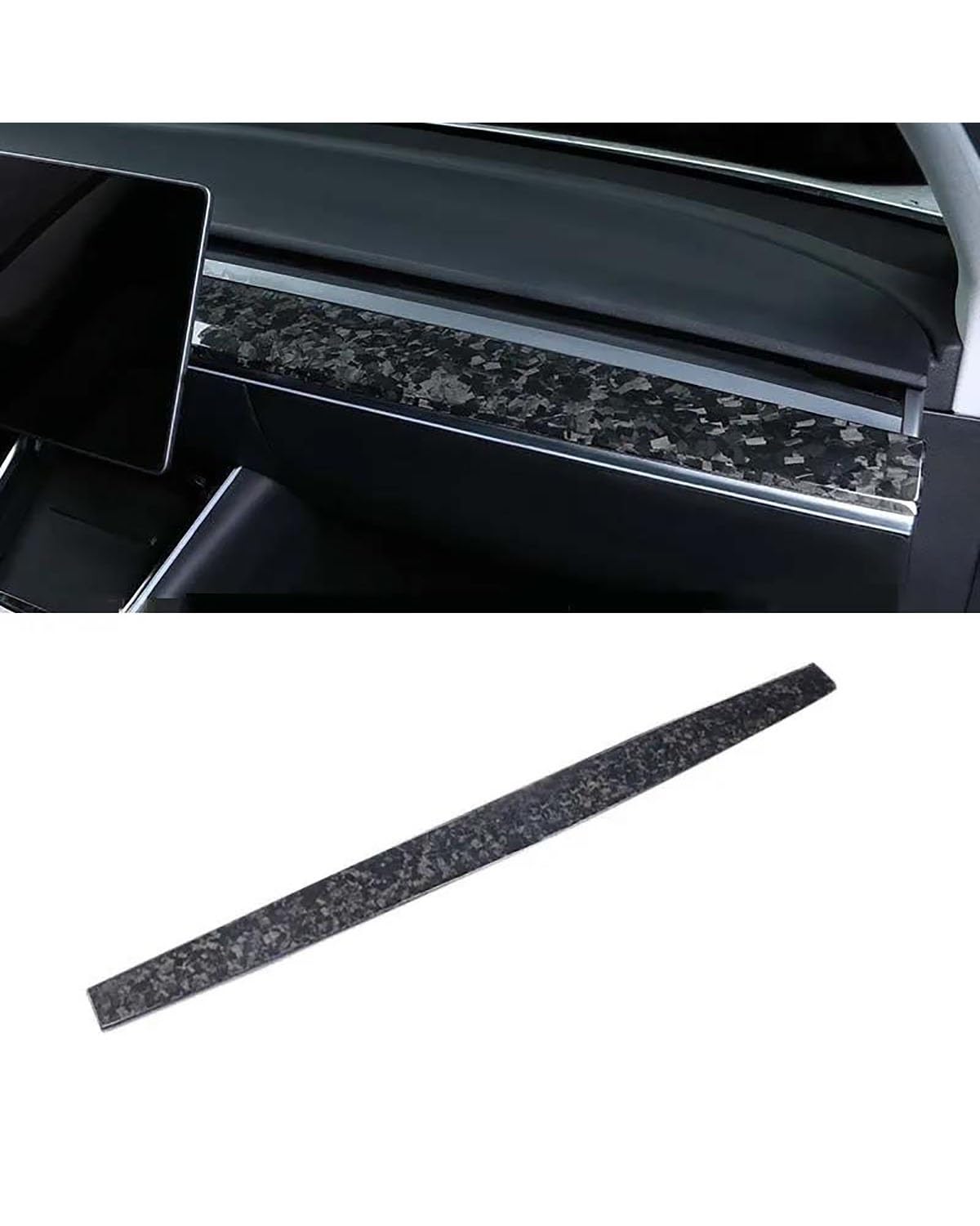 Navigation Panel Frame Für Modell 3 2021 Real Carbon Fiber Center Console Instrumentenverkleidung Für Modell Y Zubehör Model3 2022 Armaturenbrettabdeckung Decoration Panel Trim Accessories(Forged styl Navigation Panel Frame Für Modell 3 2021 Real Carbon Fiber Center Console Instrumentenverkleidung Für Modell Y Zubehör Model3 2022 Armaturenbrettabdeckung Decoration Panel Trim Accessories(Forged styl von PJJUHS