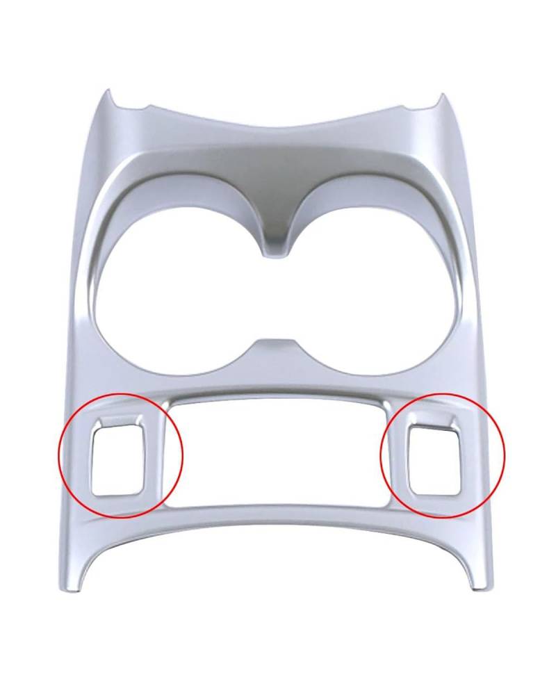 Navigation Panel Frame Für Qashqai J11 2014 2020 Auto Mittelkonsole Schalthebel Panel Wasserbecherhalter Rahmenabdeckung Zieraufkleber Anti-Kratzer Decoration Panel Trim Accessories(B Matte Silver) von PJJUHS
